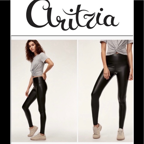 Aritzia Wilfred Black Daria faux Leather Legging S - Picture 14 of 14